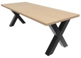 Tafel X-poten L220 x B90 x H73 cm Berken Tangara Groothandel voor de Kinderopvang Kinderdagverblijfinrichting